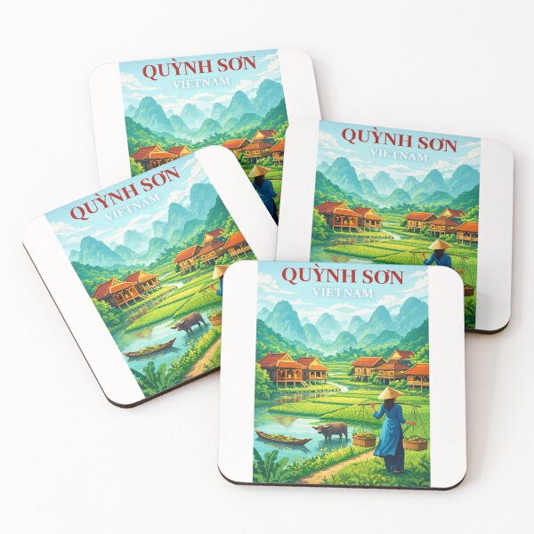 Item preview, Quynh Son Vietnam Bac Son Valley Tay Village River Landscape designed and sold by Places On Earth.