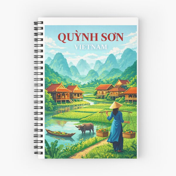 Item preview, Quynh Son Vietnam Bac Son Valley Tay Village River Landscape designed and sold by Places On Earth.
