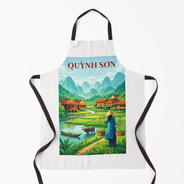 Item preview, Quynh Son Vietnam Bac Son Valley Tay Village River Landscape designed and sold by Places On Earth.