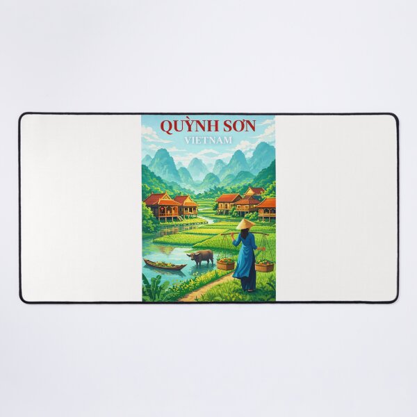 Item preview, Quynh Son Vietnam Bac Son Valley Tay Village River Landscape designed and sold by Places On Earth.
