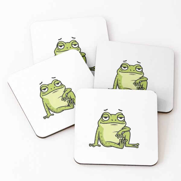 Item preview, Done With Everything Frog Sticker | Unimpressed Tired Frog Meme Cartoon designed and sold by MMK1SHOP.