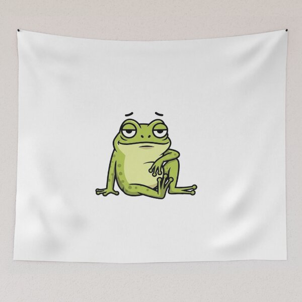 Item preview, Done With Everything Frog Sticker | Unimpressed Tired Frog Meme Cartoon designed and sold by MMK1SHOP.
