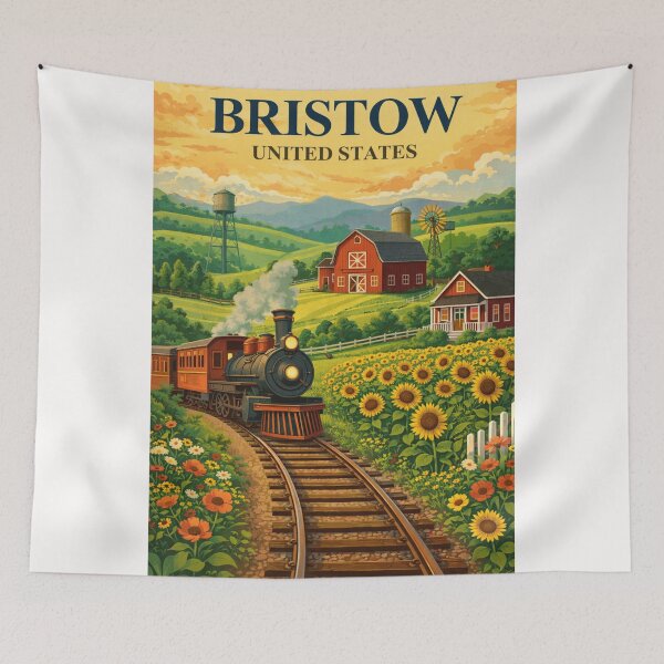 Item preview, Bristow United States Oklahoma Prairie Railroad Farm Heritage Town designed and sold by Places On Earth.