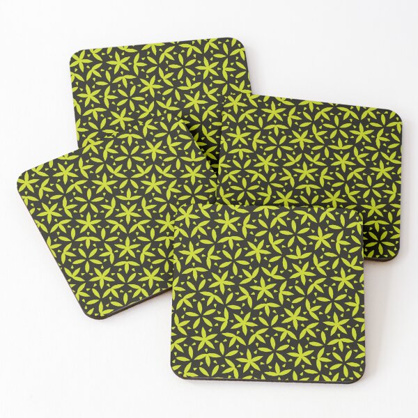 Item preview, Modern Flower Pattern Artwork 02 Color 03 black & yellow designed and sold by Stefanie Boike.