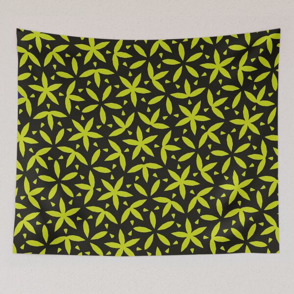 Item preview, Modern Flower Pattern Artwork 02 Color 03 black & yellow designed and sold by Stefanie Boike.