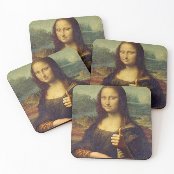 Item preview, Mona Lisa OK Life is Good Leonardo Da Vinci Art parody designed and sold by ArtUnova.
