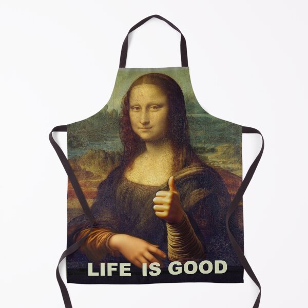 Item preview, Mona Lisa OK Life is Good Leonardo Da Vinci Art parody designed and sold by ArtUnova.