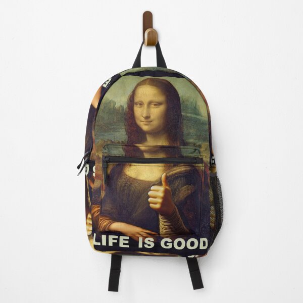 Item preview, Mona Lisa OK Life is Good Leonardo Da Vinci Art parody designed and sold by ArtUnova.
