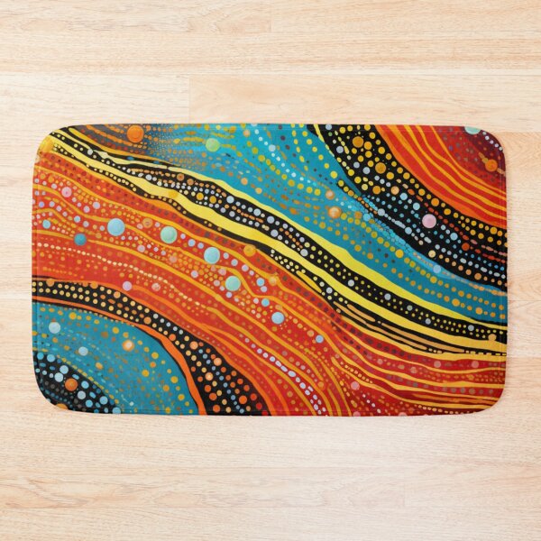 Item preview, Aboriginal Inspired Dot Art - Water and Lava Rivers designed and sold by GrinGalore.