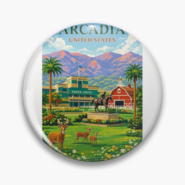 Item preview, Arcadia California Santa Anita Racetrack San Gabriel Valley Landmark designed and sold by Places On Earth.