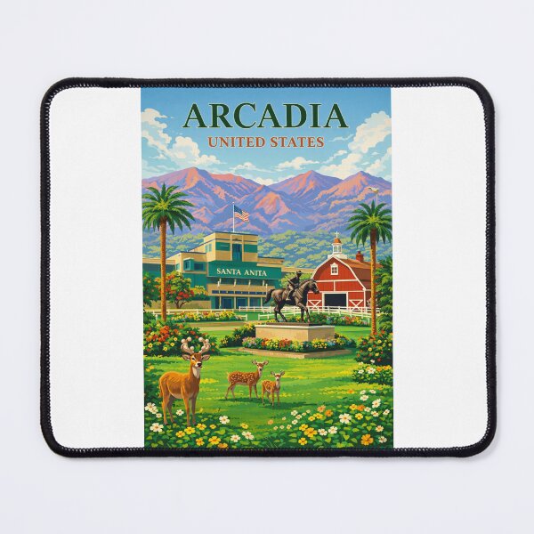 Item preview, Arcadia California Santa Anita Racetrack San Gabriel Valley Landmark designed and sold by Places On Earth.