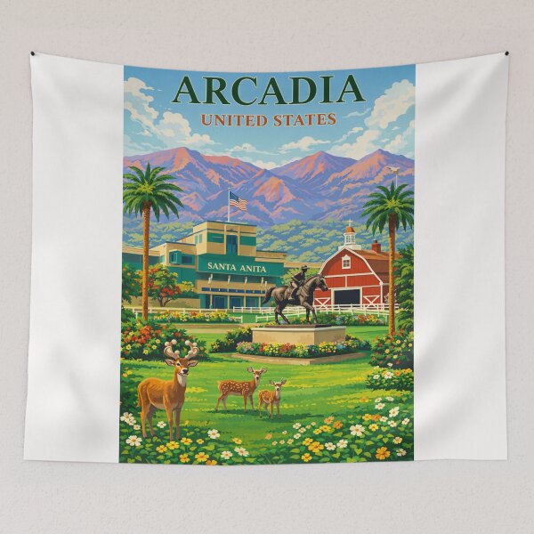 Item preview, Arcadia California Santa Anita Racetrack San Gabriel Valley Landmark designed and sold by Places On Earth.