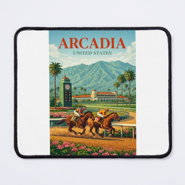 Item preview, Arcadia California Santa Anita Derby Thoroughbred Racing San Gabriel Mountains designed and sold by Places On Earth.