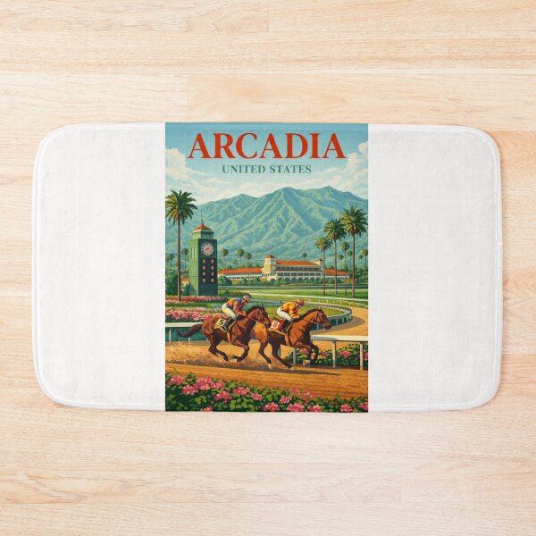Item preview, Arcadia California Santa Anita Derby Thoroughbred Racing San Gabriel Mountains designed and sold by Places On Earth.