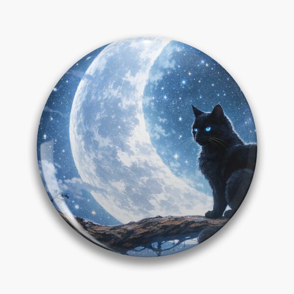 Item preview, Moonlit night with cat designed and sold by Sigtrix.