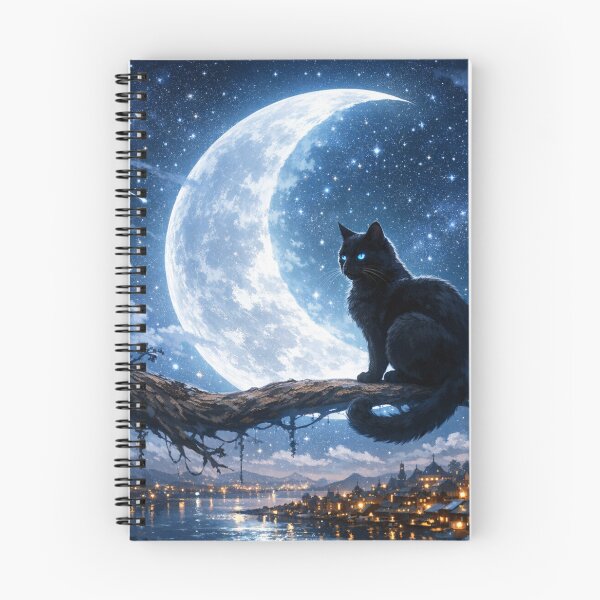 Item preview, Moonlit night with cat designed and sold by Sigtrix.