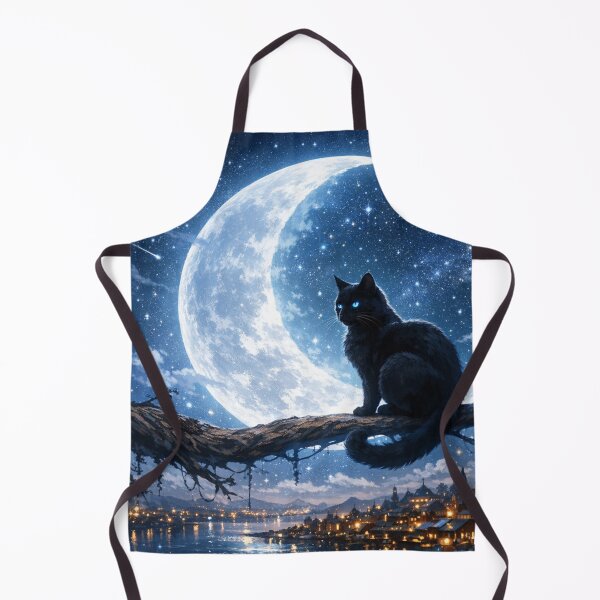 Item preview, Moonlit night with cat designed and sold by Sigtrix.