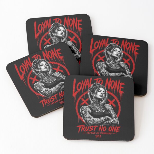 Item preview, Trust No One Shirt | Loyal To None Graphic Tee | Dark Streetwear Tattoo Girl Aesthetic designed and sold by TheClockOutClub.