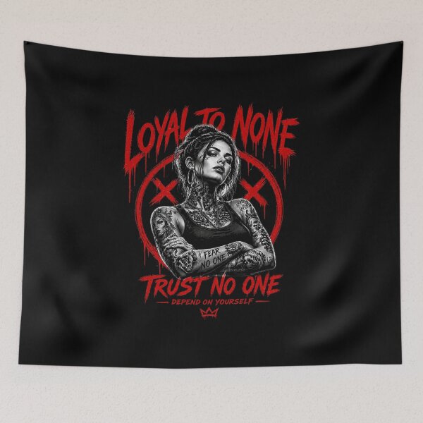 Item preview, Trust No One Shirt | Loyal To None Graphic Tee | Dark Streetwear Tattoo Girl Aesthetic designed and sold by ThreadTheory976.
