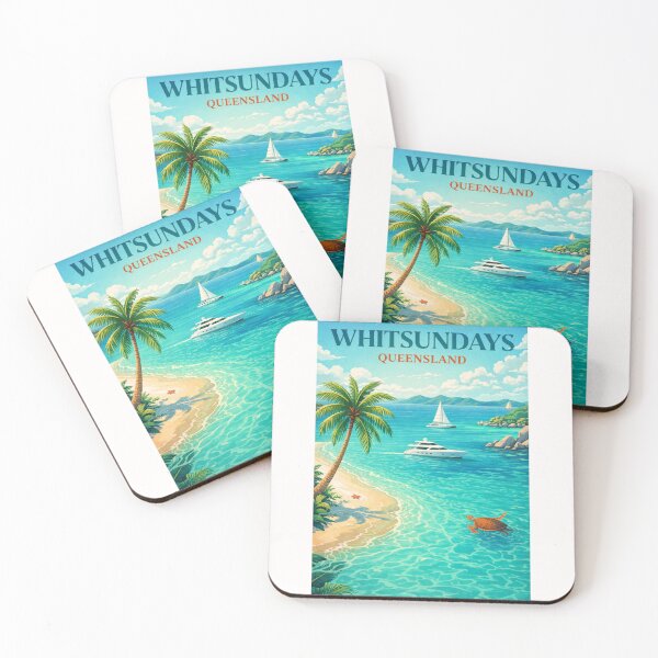 Item preview, Whitsundays Queensland Great Barrier Reef Whitehaven Beach Island Passage designed and sold by Places On Earth.