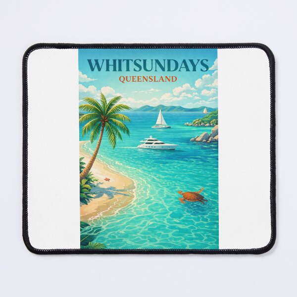 Item preview, Whitsundays Queensland Great Barrier Reef Whitehaven Beach Island Passage designed and sold by Places On Earth.