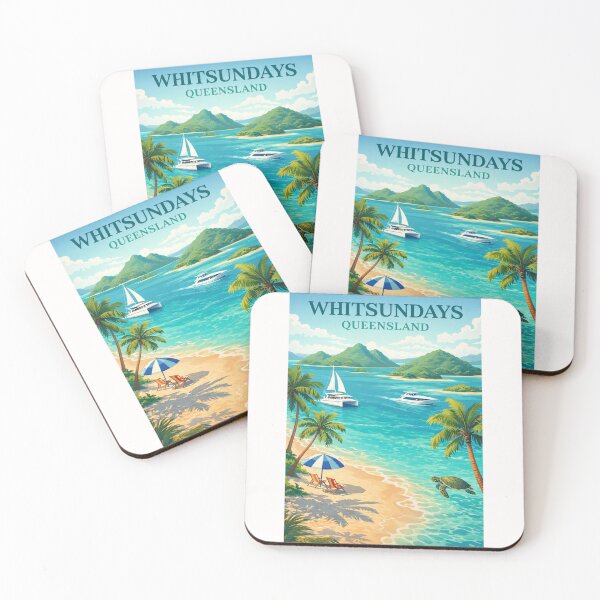 Item preview, Whitsundays Queensland Whitehaven Beach Coral Sea Hamilton Island Lagoon designed and sold by Places On Earth.
