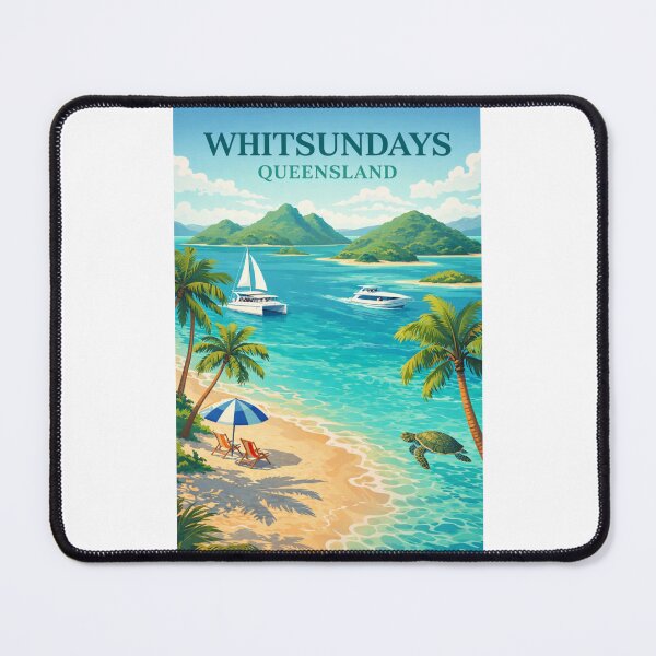 Item preview, Whitsundays Queensland Whitehaven Beach Coral Sea Hamilton Island Lagoon designed and sold by Places On Earth.