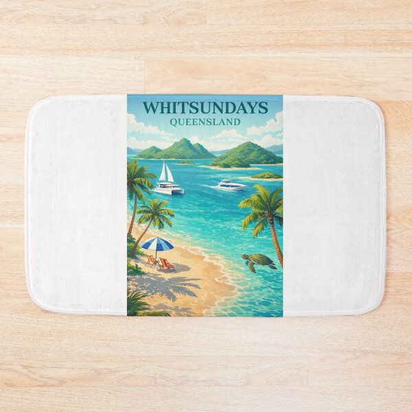 Item preview, Whitsundays Queensland Whitehaven Beach Coral Sea Hamilton Island Lagoon designed and sold by Places On Earth.