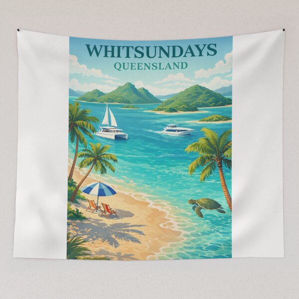 Item preview, Whitsundays Queensland Whitehaven Beach Coral Sea Hamilton Island Lagoon designed and sold by Places On Earth.