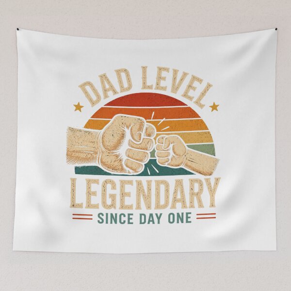 Item preview, Dad Level Legendary Since Day One Funny Father Retro T-Shirt designed and sold by AdrianRusetelu.