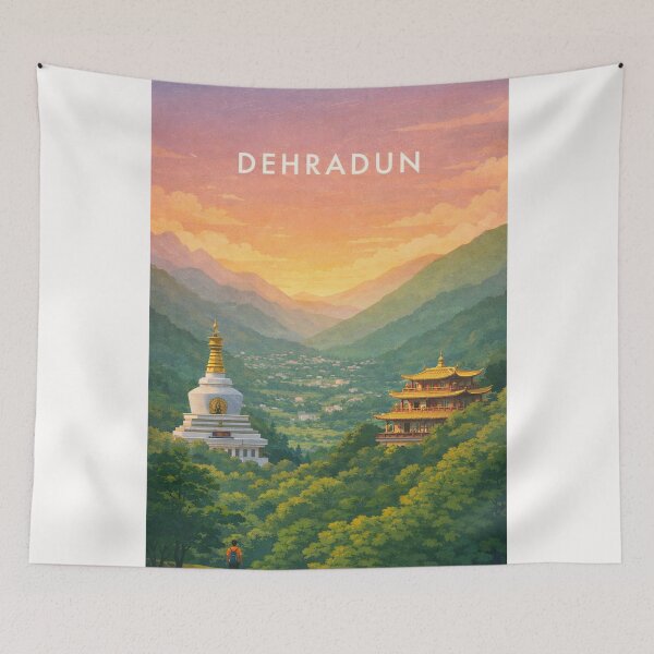 Item preview, Dehradun Uttarakhand Mussoorie Himalayan Valley Buddhist Heritage designed and sold by Places On Earth.