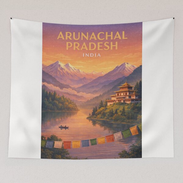 Item preview, Arunachal Pradesh India Tawang Himalaya Brahmaputra Monastery Heritage designed and sold by Places On Earth.