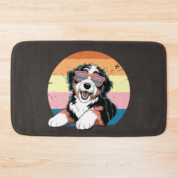 Item preview, Retro Vintage Bernedoodle with Sunglasses Dog Lovers designed and sold by Colorfulman.