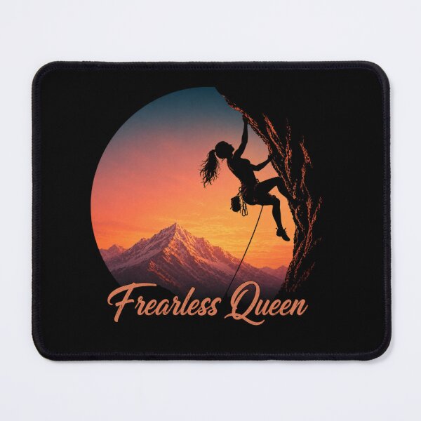 Item preview, Fearless Queen – Strong Woman Climbing at Sunset | Empowerment Adventure Design designed and sold by EichStore.
