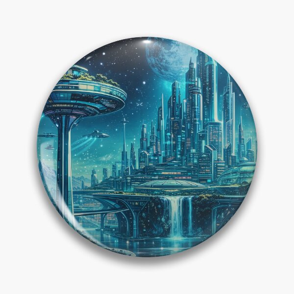 Item preview, Unvan (Title): Utopia - Futuristic Sci-Fi City of Tomorrow Art designed and sold by RumiRogue.