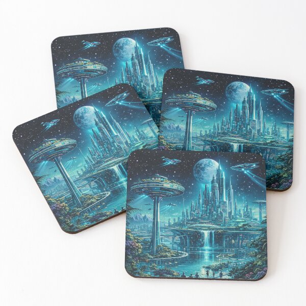 Item preview, Unvan (Title): Utopia - Futuristic Sci-Fi City of Tomorrow Art designed and sold by RumiRogue.