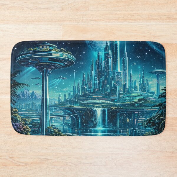 Item preview, Unvan (Title): Utopia - Futuristic Sci-Fi City of Tomorrow Art designed and sold by RumiRogue.