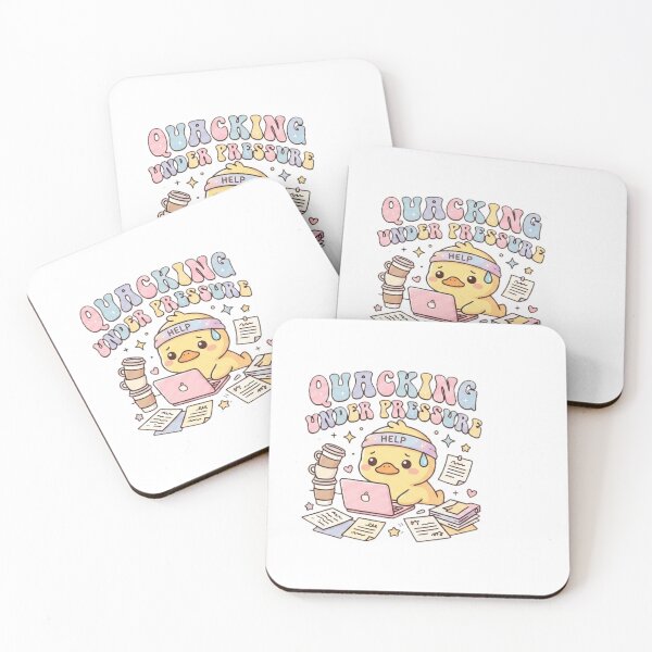 Item preview, Quacking Under Pressure - Cute Funny Duck Student Sticker designed and sold by Glowy Doodle.