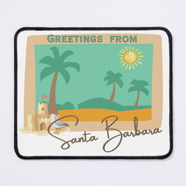 Item preview, Greetings From Santa Barbara California — Retro Vintage Beach Postcard Design designed and sold by DonnaRaine.