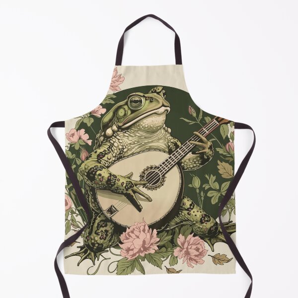 Item preview, Vintage Toad Playing Banjo Botanical Illustration designed and sold by BrownHorse90s.