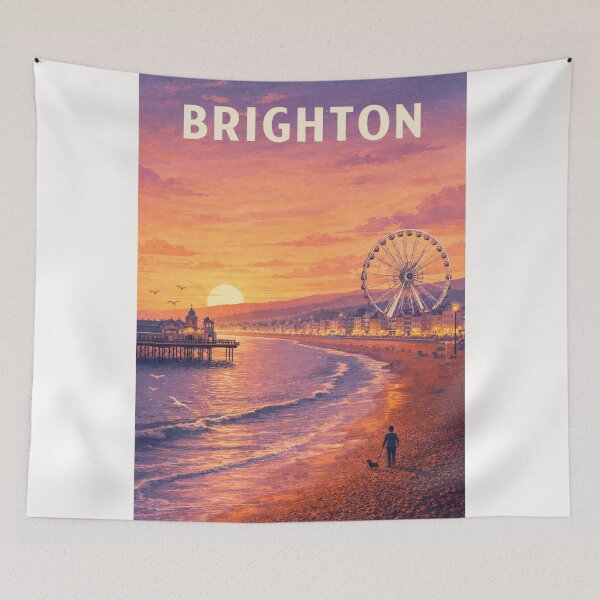 Item preview,  Brighton England Palace Pier Sussex Seafront British Coast designed and sold by Places On Earth.