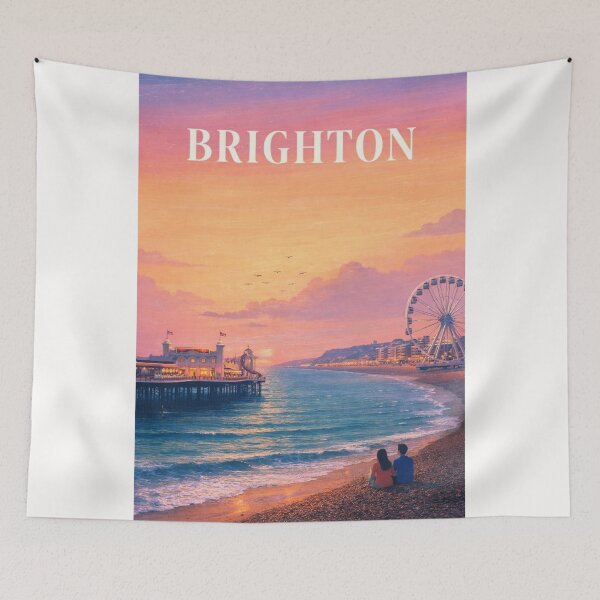 Item preview,  Brighton England Hove Palace Pier Royal Pavilion English Channel Coast designed and sold by Places On Earth.