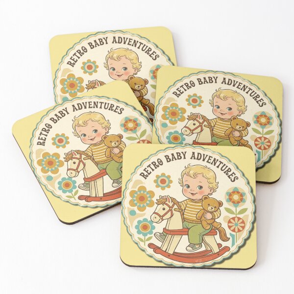 Item preview, Retro Baby Adventures Vintage Illustration designed and sold by Purely Art Shop.