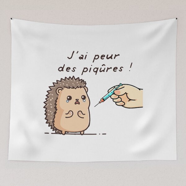 Item preview, I'M AFRAID OF STINGS - funny hedgehog child designed and sold by francoisville.