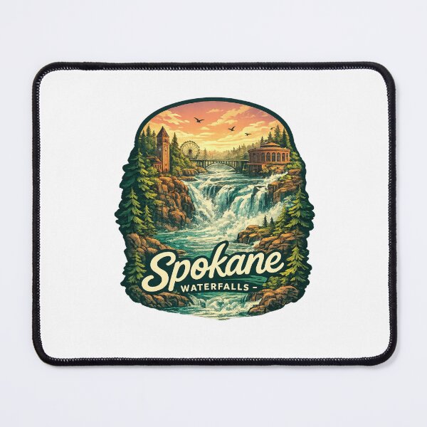 Item preview, Spokane Falls Washington Monroe Street Bridge Riverfront Park Spokane Heritage designed and sold by Aryabek.