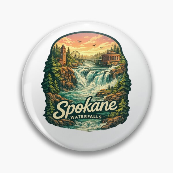 Item preview, Spokane Falls Washington Monroe Street Bridge Riverfront Park Spokane Heritage designed and sold by Aryabek.