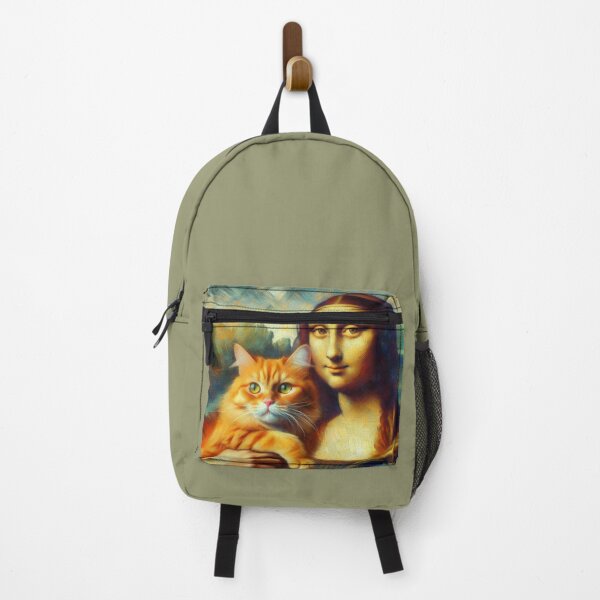 Item preview, Mona Lisa and Ginger Cat Da Vinci painting parody designed and sold by ArtUnova.