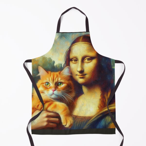 Item preview, Mona Lisa and Ginger Cat Da Vinci painting parody designed and sold by ArtUnova.