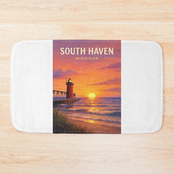 Item preview, South Haven Michigan Lake Michigan Black River Great Lakes Coast designed and sold by Aryabek.