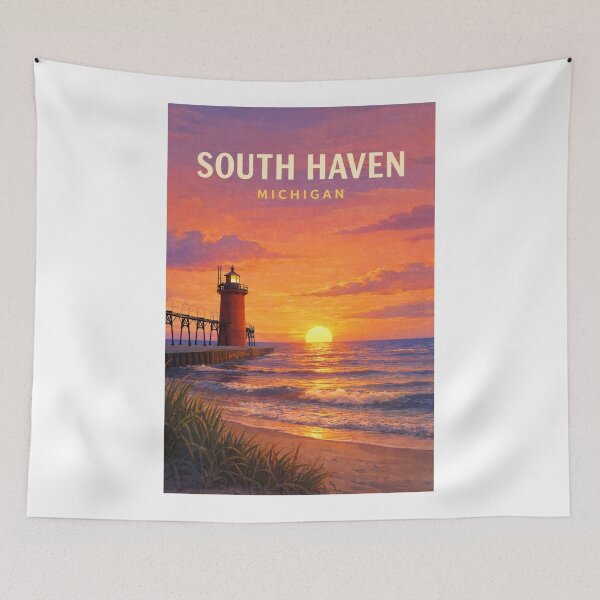 Item preview, South Haven Michigan Lake Michigan Black River Great Lakes Coast designed and sold by Aryabek.